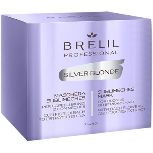 Brelil Silver maska na blond, melírované a šedivé vlasy 220ml