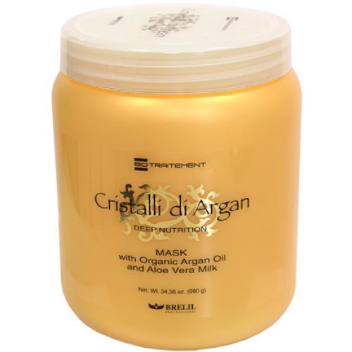 Brelil Cristalli di Argan hydrataèní a regeneraèní maska na vlasy s bio-arganovým olejem a mlékem z aloe vera 1000ml