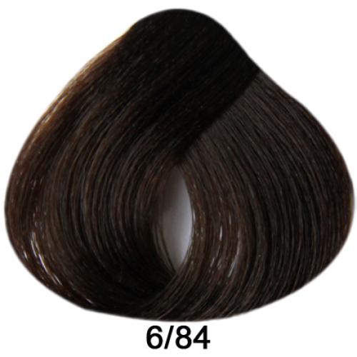 Brelil Prestige barva na vlasy 6/84 Svìtle hnìdá tabáková 100ml
